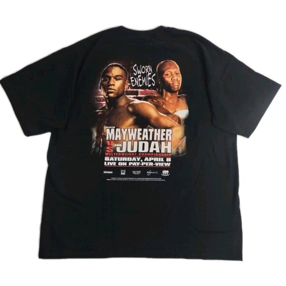 UFC Other - EUC VTG Floyd Mayweather Jr. vs. Zab Judah Sworn Enemies PPV Boxing Shirt XL
